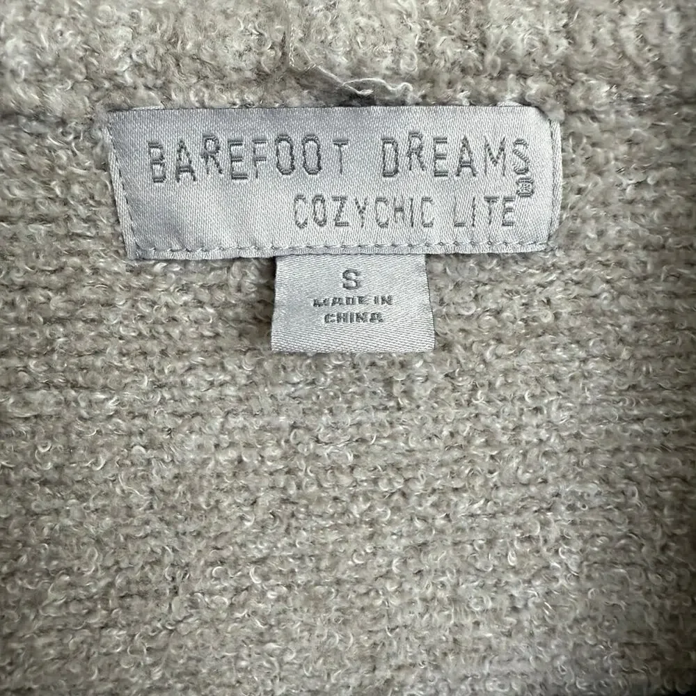 Barefoot Dreams Cozy Chic Lite Knit Cardigan Bisque Tan Loungewear Comfort Sz S
